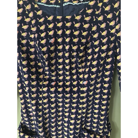 Boden Hartland Corduroy Dress Bird Print Navy Blue Size 2R Mini Animal Print - Picture 2 of 10
